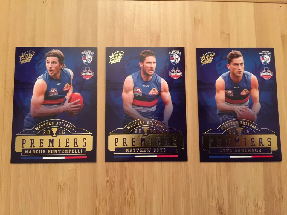 WESTERN BULLDOGS SET OF 2016 SELECT GRAND FINAL PREMIER SERIES CARDS -BRAND NEW  - image 2 of 3