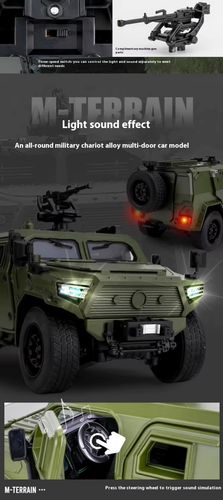 Large 1:18 DongFeng Warrior Military Armored Vehicle ORV Alloy Diecast Model Car - Picture 4 of 7
