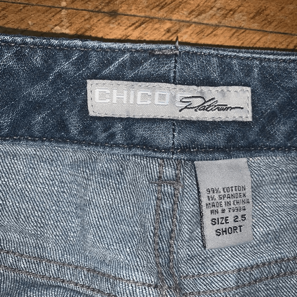 Chico's medium wash 2.5/14 short straight leg normcore jeans | eBay