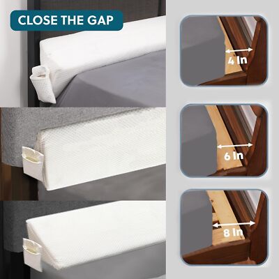 Headboard Wedge Pillow for Headboard Gap with Ultra Soft Cover - King and Queen
