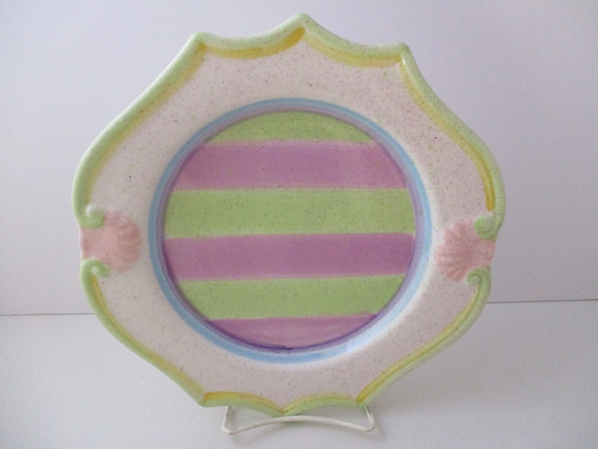 CIAO ITALYA SALAD PLATE (STRIPED -3) 9 1/2