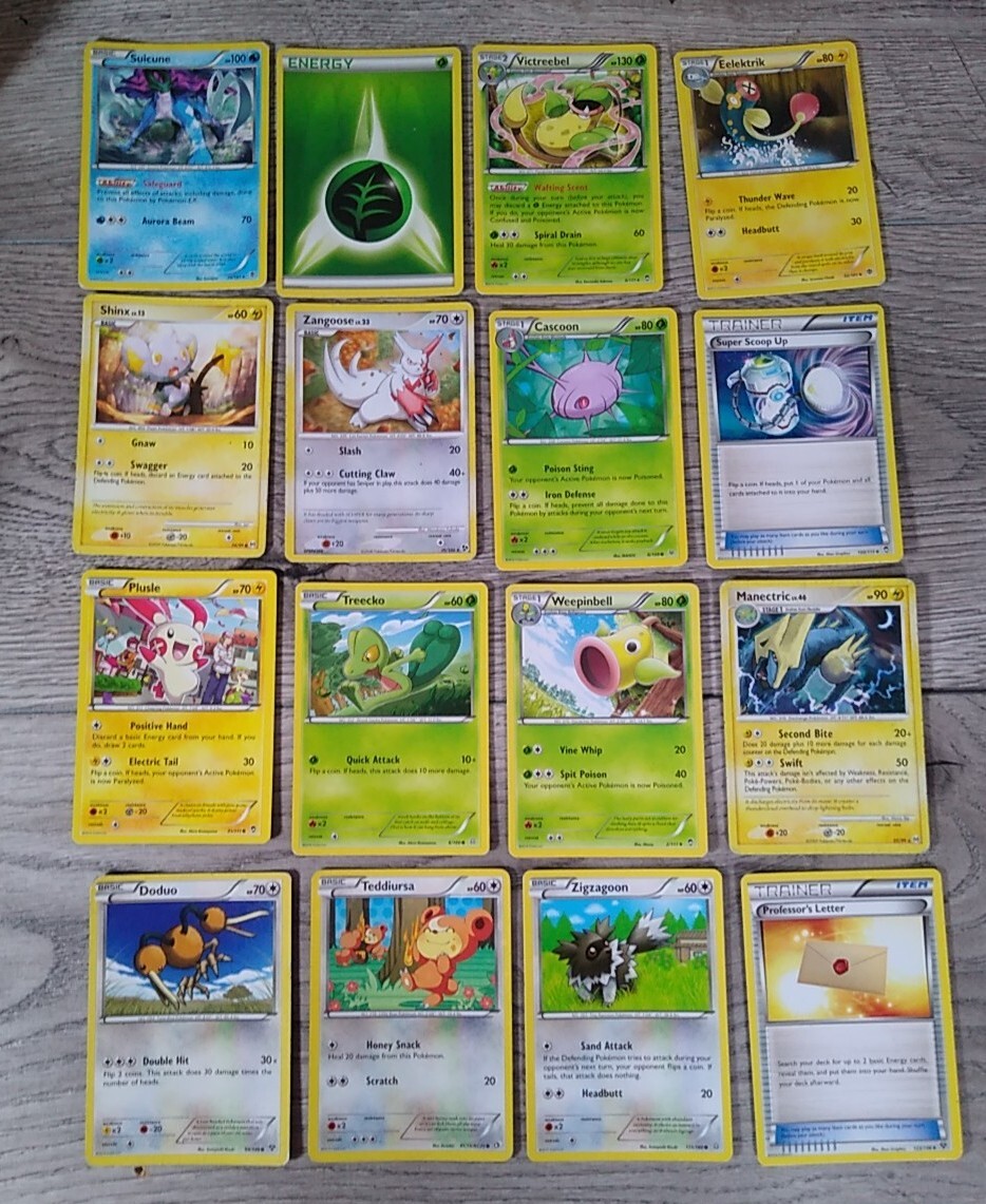 Lot 16 Pokemon Cards Overall Condition F-G Basic Set Cards Lot 16 Pokemon Cards Overall Condition F-G Basic Set Cards