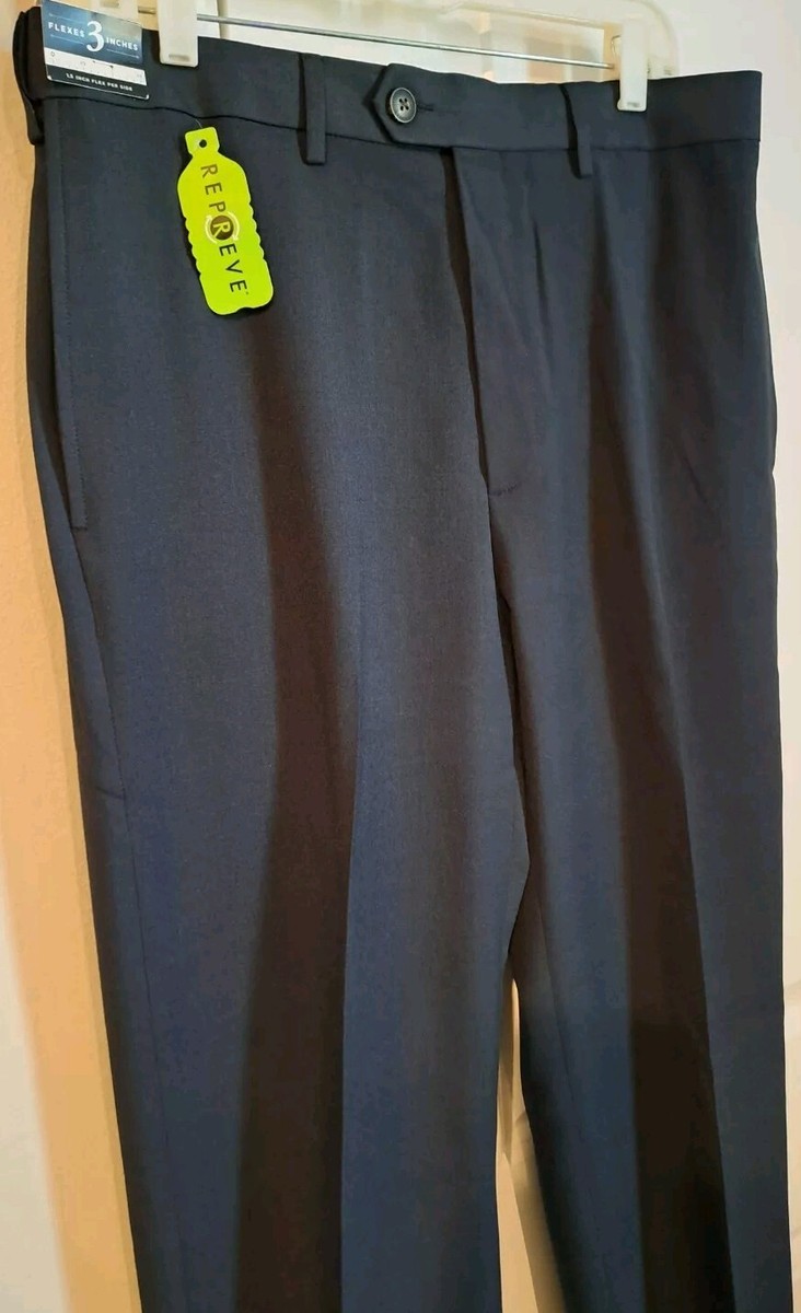 Haggar E-clo Stria Pant Classic Fit HD00218 36 Black 29 for sale online