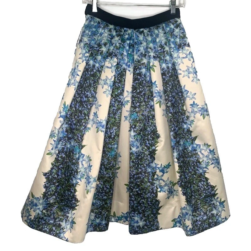 Saias femininas florais de seda Tibi