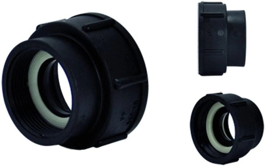 Rubinetto Raccordo Serbatoio 1000 L, Articolazione del Tubo da Giardino per Collettori di Acqua Pioggia con Funzione Filtro,S60x6 Adattatore Serbatoio Acqua IBC (12'' Filo interno