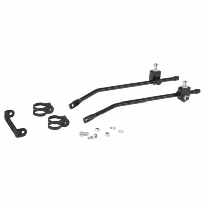 Gepäckträger Befestigungsset Fahrrad universal schwarz U-Platte gebogene Streben