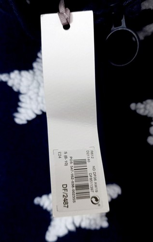 Next Star Patterned Fleece Size Small Navy Blue And White Fleece Girls Womens - Picture 6 of 12