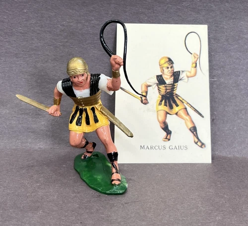 Marx Warriors of The World Marcus Gaius Roman Warrior Vintage With Card