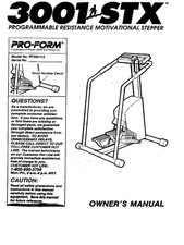 Proform 3001 STX - Pf300113 Manuale proprietario passo passo 107581