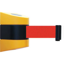Tensabarrier  Magnetic Retractable Belt Barrier,25' Red Belt, Yellow Case