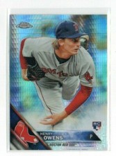 2016 Topps Chrome Prism Refractor #133 Henry Owens Rookie BOSTON RED SOX