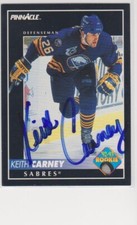 KEITH CARNEY BUFFALO SABRES AUTOGRAPHED HOCKEY CARD