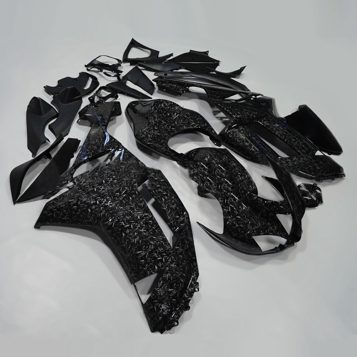 Forged Carbon Fiber Bodywork Fairing Kit ABS For Kawasaki Ninja