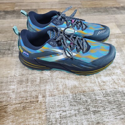 Brooks Cascadia 16 Mens Shoes Sz 12.5 D Running Eclipse Marina Chalk Sneakers