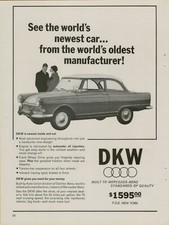 1963 DKW Auto-Union Front Wheel Drive Automatic Oil Injection Vintage Print Ad