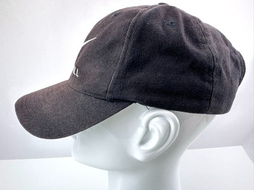 Vintage Nike Basketball schwarz Swoosh Logo Snapback Mütze 100 % Baumwolle Taiwan GC - Bild 4 von 8