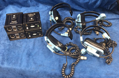 4 TECHNICAL PROJECTS BP1 PROMIX 855-000 & SINGLE MUFF CLEAR-COM HEADSETS 862-010