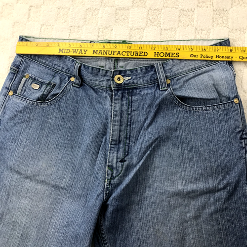 Vintage Y2K Pepe Jean Shorts Mens 36 Blue Denim Baggy Hip Hop Loose Relaxed - Picture 4 of 15