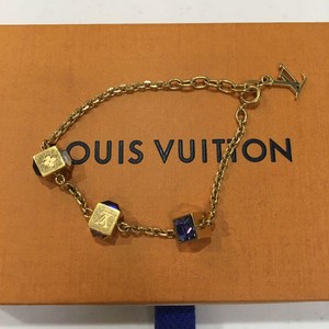 Auth Louis Vuitton Monogram Gamble Cube Chain Bracelet Gold/Purple/Clear Used | eBay