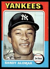 1975 Topps Baseball Card Sandy Alomar Sr. New York Yankees #266 NM
