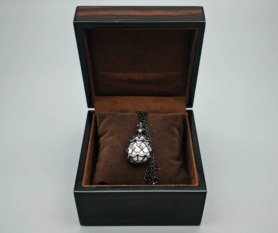 Tatiana Fabergé - Pendant, weiße Onyx +Zirkonia, Silber 925, rhodiniert, mit OVP - Bild 2 von 4