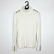 Holland Cooper Jumper Sweater Knitted Womens White Viscose Size M