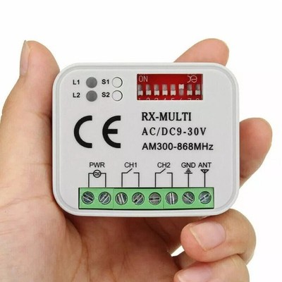Garagentor-FernbedienungsempfäNger 433 868MHz RX MULTI 433-900MHZ AC/DC 12V~30V
