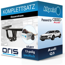 ORIS Anhängekupplung starr und TOWTEC E-Satz 13polig für Audi Q3 06.2011-12.2018
