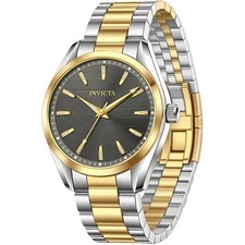Invicta Men's Watch Celestial Quartz Charcoal Dial Two Tone Steel Bracelet 69195