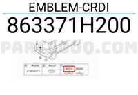 Emblem Hinten Crdi - KIA Ceed 06 2006