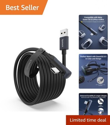 Oculus Quest 3 & Pico 4 Compatible 16 FT USB 3.0 Link Cable - Fast Data Transfer