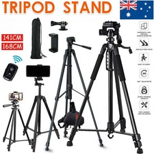 Professional Camera Tripod Stand Mount Remote + Phone Holder for iPhone Samsung