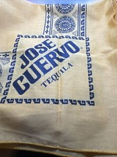 Jose Cuervo Tequila Yellow Cloth Bandana Made in USA 20" by 20"