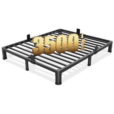 Yitong Angel Queen Platform Bed Frame Heavy Duty Steel No Box Spring Black