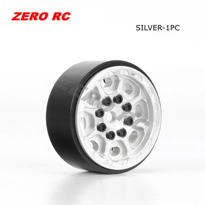 HD Alloy 1.0'' Beadlock Wheel Hub Rim with Brass Ring 27G/Pc for 1/24 Axial SCX24