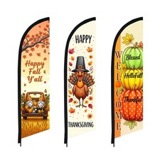 Thanksgiving Holiday Feather Flag Only Swooper Banner Flag Without Pole 2 8FT