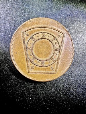 Vintage Masonic One Penny H.T.W.S.S.T.K. Possible 1800-1900's GREAT Condition