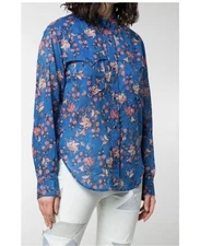 *NEW* Isabel Marant Etoile Emelina Button Down Shirt in Blue, Size 38/US M