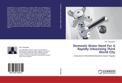 Domestic Water Need For A Rapidly Urbanizing Third World City Ayo Olajuyigbe