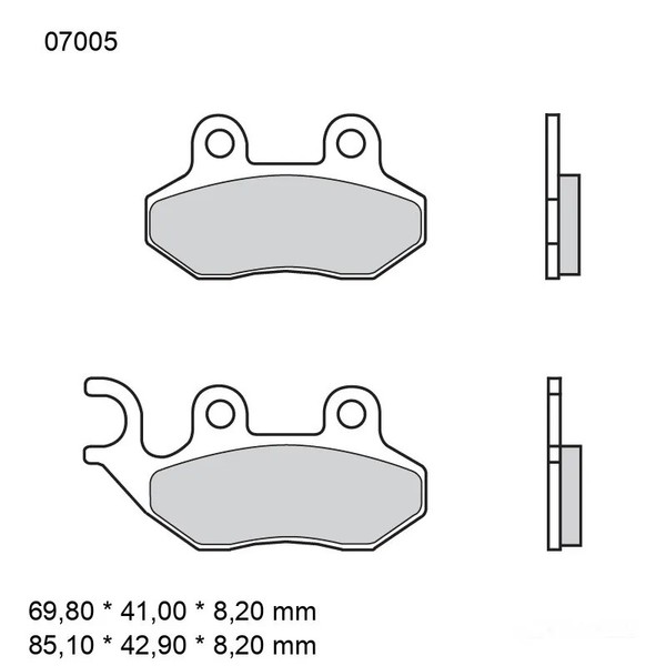 BremsbeläGe Vorne Brembo 07005 Passend FüR SYM X-Pro 125 Bj. 2013-2016-image