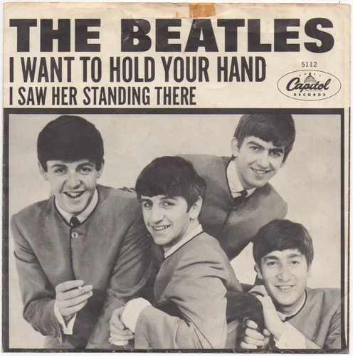 BEATLES I Want To Hold Your Hand RARE WEST COAST CAPITOL 45 w/ PICTURE SLEEVE