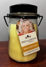 Paula Deen RARE Candle Jar 21 ounce Fresh Fruit Pizza NEW!