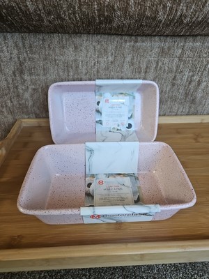 2 New Pink Loaf Pan            Masterclass  9 in Pink Speckled 