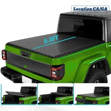 5FT Tri-Fold/3 Fold Soft Truck Bed Tonneau Cover For Jeep Gladiator JT 2020-2025