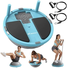 MERACH Balance Ball Trainer, 18 Inch Half Exercise Ball with Resistance Bands...