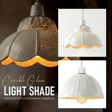 Crackle Glass Light Shade for Ceiling E27 Lampshade Replacement for Pendant