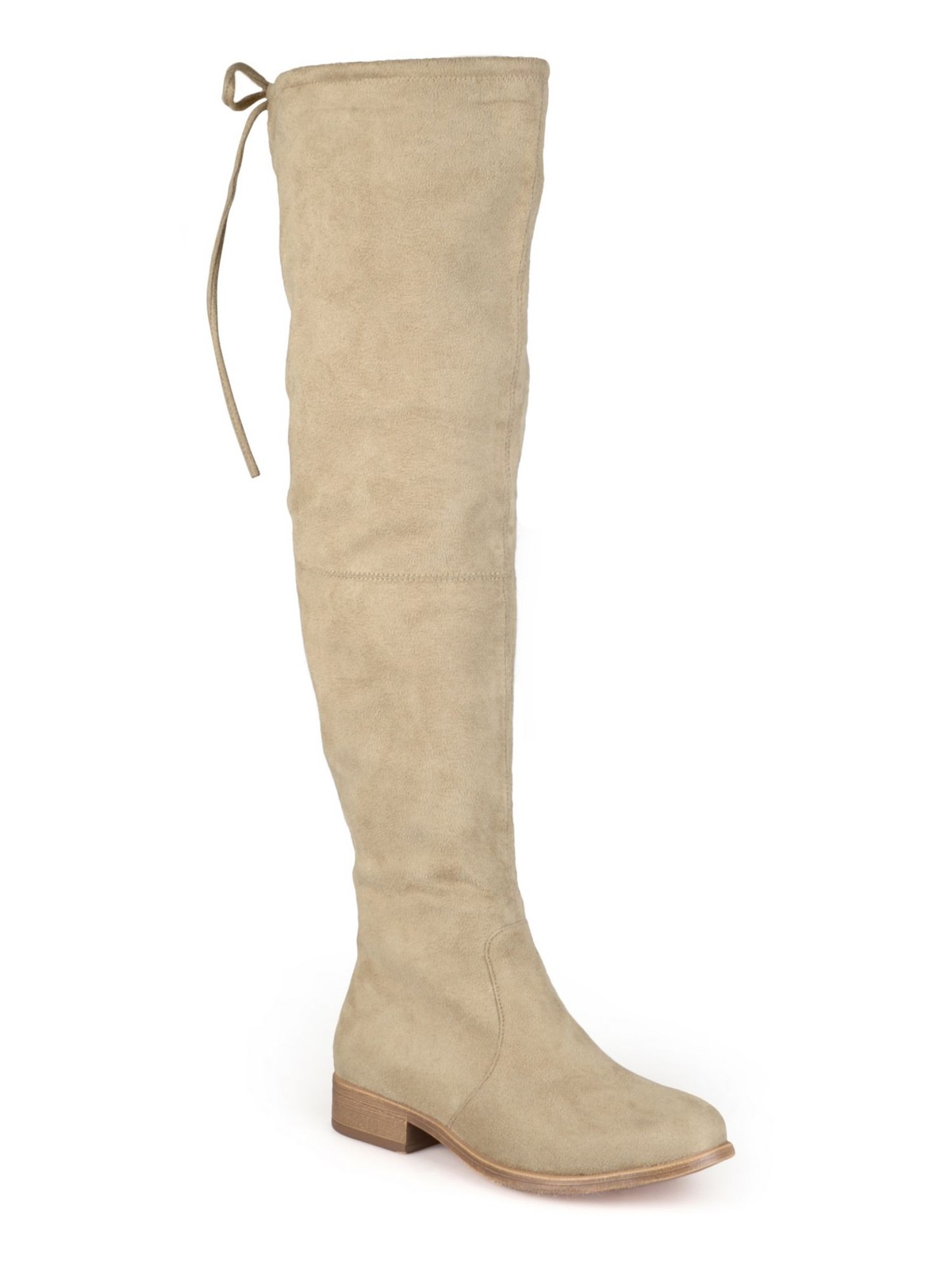 JOURNEE COLLECTION Womens Taupe Beige Over-The-Knee  Back-T Mount Boots 6.5