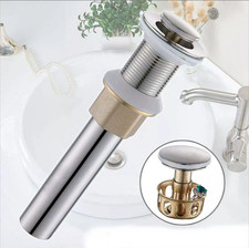 Bathroom Vessel Sink Pop Up Drain Replacement, Brass Anti Hair Clog Stopper