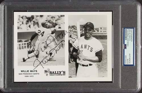 Willie Mays San Francisco Giants Signed 5x7" Photo PSA Authentic Auto
