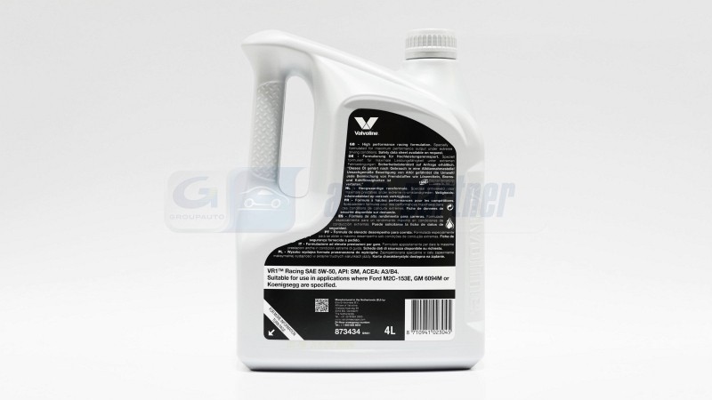 Fits VALVOLINE OLEJE 873434 ENGINE OIL 5W-50 4L VR1 RACING VALVOLINE  ⭐UK Stock⭐